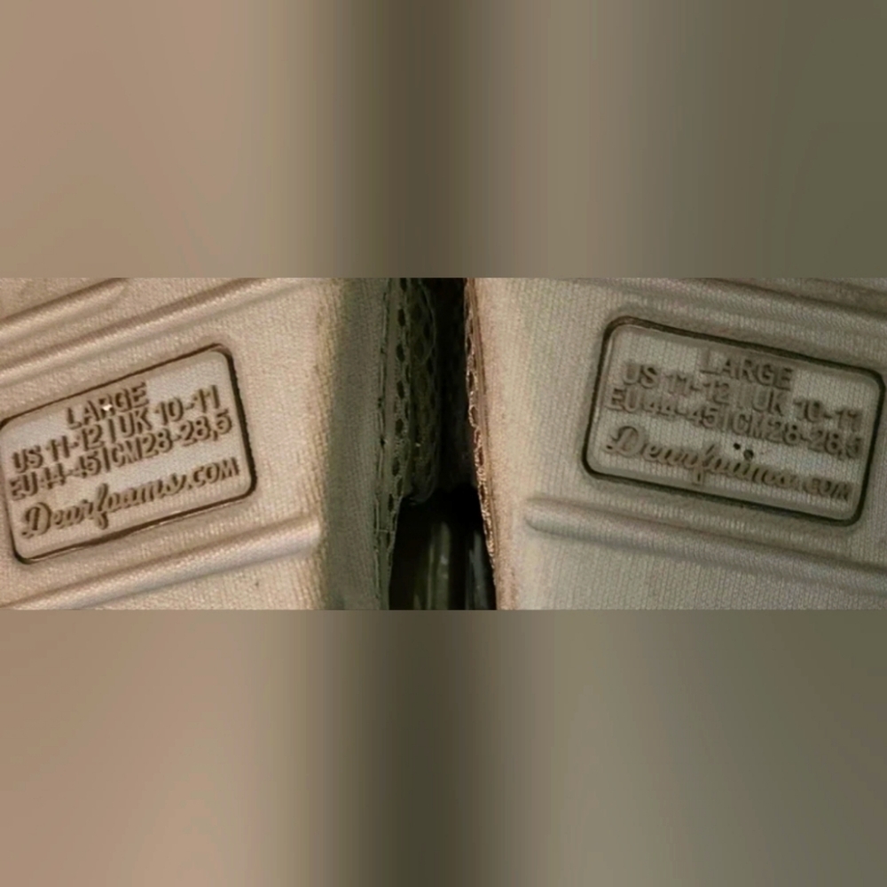 Mens DearFoams Indoor/Outdoor Sandal Slides Size 11-12 Slip On Shoes - Picture 6 of 7